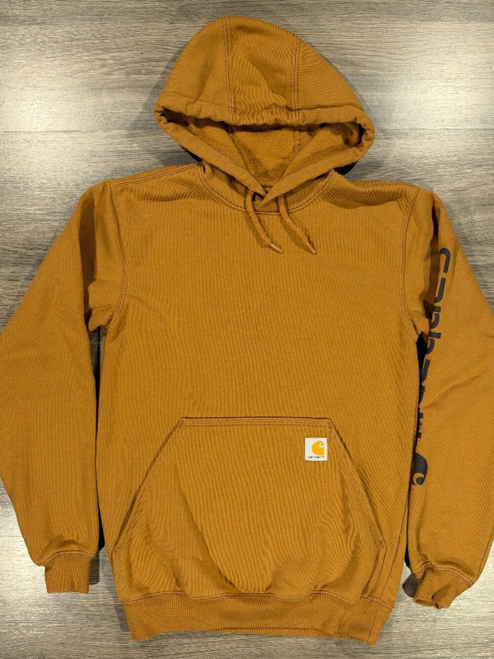 Carhartt Men's Loose Fit Midweight Logo Hoodie - Brown
